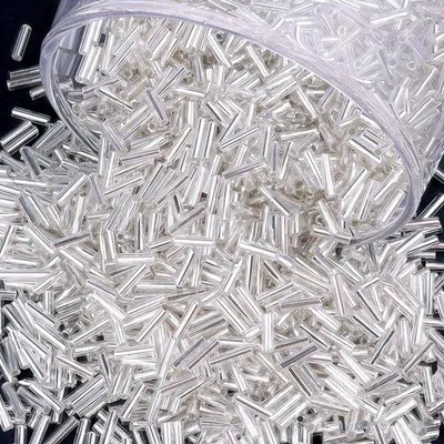 Produktbild von Silberne Glaskralen 7x2mm für Armband DIY Schmuck Ketten Ohrhänger