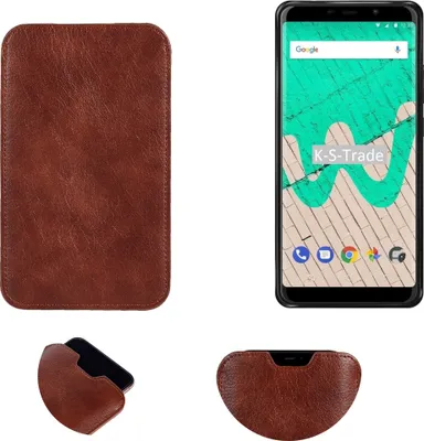 Produktbild von K-S-Trade Schutzhülle Handyhülle kompatibel mit Wiko View Max Handytasche Kunstleder Sleeve in braun
