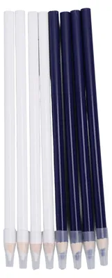 Produktbild von 8-teiliges Nähkreide-Set für Stoffmarkierungen, Schneiderkreide, geeignet für Schneiderarbeiten, Quilten und Basteln (4 weiße, 4 blaue Stifte)