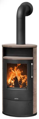 Produktbild von Justus | Kaminofen |  Island 7 2.0 | 7 kW | Keramik Grappa, Stahl Schwarz