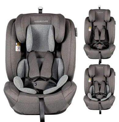 Produktbild von X Adventure Premium Kindersitz i-Size Gruppe 1/2/3 Grau – mitwachsender Autositz 9–36 kg, ca. 9 Monate bis 12 Jahre, ECE R129, Befestigung mit Autogurt