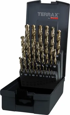 Immagine prodotto di Set di punte per metallo Ruko Terrax 25 pz. 1-13 mm, HSSE-Co 5, DIN 338, tipo VA