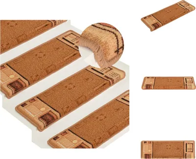 Obrázok produktu pre vidaXL Samolepiace podložky na schody 15 ks 65x21x4 cm béžová - Podložky na schody