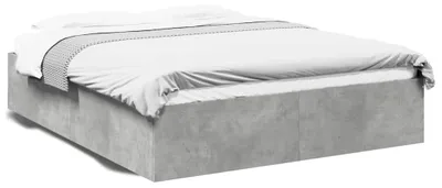Zdjęcie produktu dla vidaXL Rama łóżka betonowa szara 150x200 cm materiał drewnopochodny