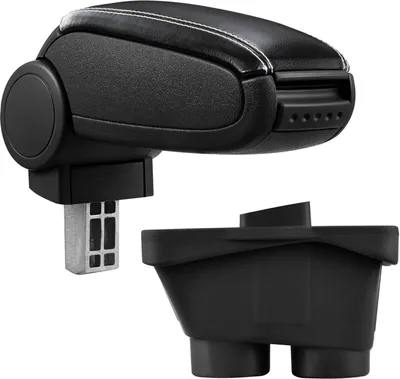 Produktbild von Armlehne Mittelarmlehne Leder Bezug Schwarz / Weiß für Peugeot 208 2012-