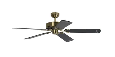 Zdjęcie produktu dla Wentylator sufitowy Potkuri mosiądz antyczny / czarny 132 cm z łańcuszkiem