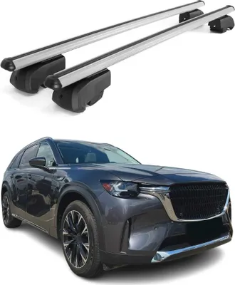 Produktbild von Dachträger Grundtäger für Mazda CX-90 2023-2025 75kg Aluminium Silber 2 tlg