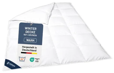 Produktbild von Daunendecke 200x200 cm, warme Winterdecke, Bettdecke 60% Daunen / 40% Federn, DOWNPASS, CASIMUM