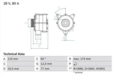 Produktbild von Drehstromgenerator BOSCH 0 986 039 790