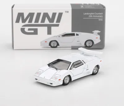 Immagine prodotto di Lamborghini Countach 25° Anniversario, colore bianco - Mini GT, scala 1:64