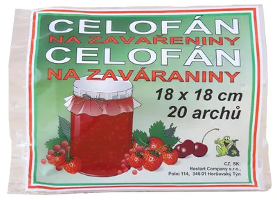 Immagine prodotto di cellophane per conserve 18x18cm (20pz)