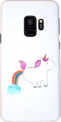 Produktbild von Mr. & Mrs. Panda Samsung Galaxy S9 Handyhülle Einhorn Pupsen - Weiß - Geschenk, Cover, Lustig, Unicorn, Handy Schutzhülle, Hülle, Spaß, Freundin, Case, Regenbogen