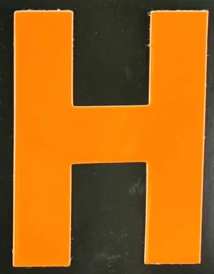Produktbild von Conacord Reflektierender Klebebuchstabe H orange 80 mm