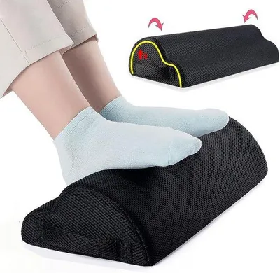 Image de Repose-pieds ergonomique pour le bureau, la maison et les voyages - coussin antidérapant pour soulager les pieds et les genoux