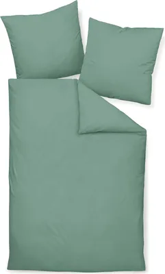 Produktbild von Janine Design Mako-Satin Bettwäsche-Garnitur Colors 31001 Farbe salbeigrün Größe 200x220 + 2x80x80cm