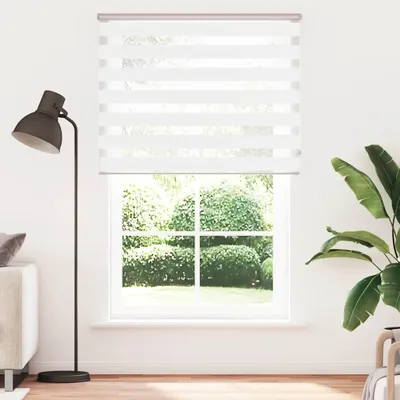 Zdjęcie produktu dla vidaXL Podwójna roleta biała 150 x 230 cm Szerokość materiału 145,9 cm Poliester