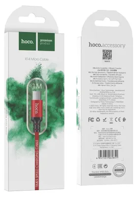 Zdjęcie produktu dla Hoco Kabel X14 Micro Usb 3.1A 1M Czerwony