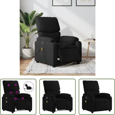 Produktbild von The Living Store Massagesessel Elektrisch Schwarz Stoff