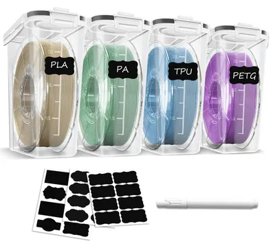 Aufbewahrungsbox für 3D-Drucker-Filament, 4 Stück, 4,0 L, wasserdicht