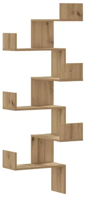 Image de vidaXL Étagère murale d'angle Chêne Artisan 45x45x147 cm Bois composite