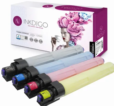 Produktbild von Inkdigo Tonerset 841124-841141 für Ricoh Aficio MPC2800, MPC2800AD, MPC2800SPF, MPC3300 – CMYK,, KI-generiertes Bild