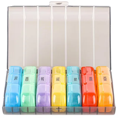 Immagine prodotto di Solidchoice - Contenitore settimanale per pillole con 21 scomparti per farmaci
