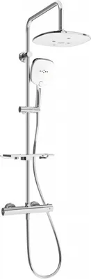 Obrázek produktu pro Mexen KT17 odkrytý sprchový set s dešťovou sprchovou hlavicí a termostatickou sprchovou baterií, Chromovaná/ bílá - 771501793-02