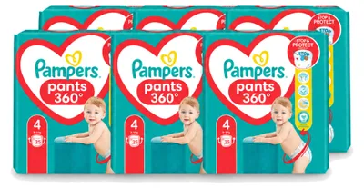Zdjęcie produktu dla 6 sztuk pieluszek Pampers Baby-Dry Pants, rozmiar 4, 9–14 kg - opakowanie ekonomiczne