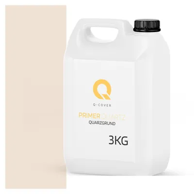 Produktbild von Quarzgrund für Silikonharz-Putz Hellbeige F442 3 kg – Haftgrund für innen & außen, quarzhaltige Grundierung Q-COVER