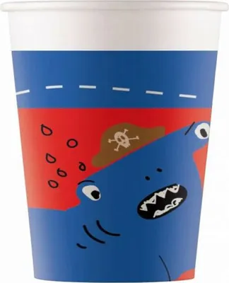 Obrázek produktu pro Papírový kelímek Piráti 8 kusů, 200 ml