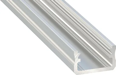 Produktbild von LED Aluminium Profil Leiste Weiß | Typ A | Mit Endkappe und Montagehalterung | Transparent Abdeckung | 1m