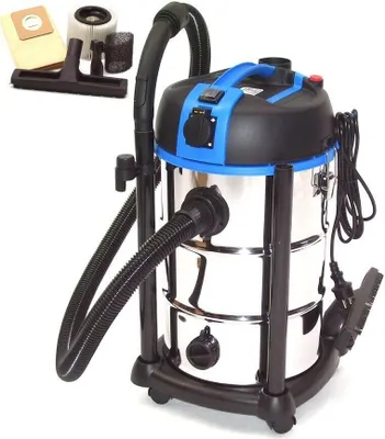 Image de Aspirateur eau et poussière 30L Prise électrique Aspirateur industriel inox 56113