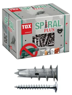 Produktbild von TOX Gipskartondübel Spiral Plus 37-2 + Schraube, 50 Stück