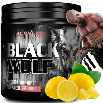 Produktbild von Activlab Black Wolf Pre-Workout Muskelpumpe 300g Zitrone Lemon