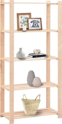 Zdjęcie produktu dla vidaXL Półki magazynowe 5 półek 3 szt. 80x38x170cm lite drewno sosnowe 250kg