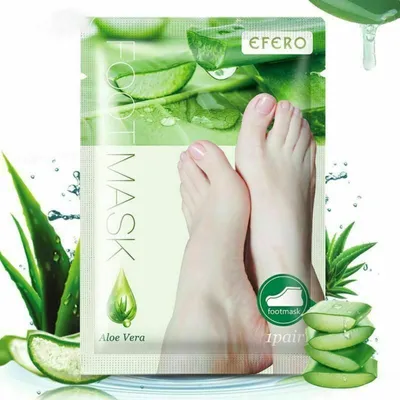 Immagine prodotto di Maschera per i piedi, calzini per la cura dei piedi con aloe vera, 5 coppie