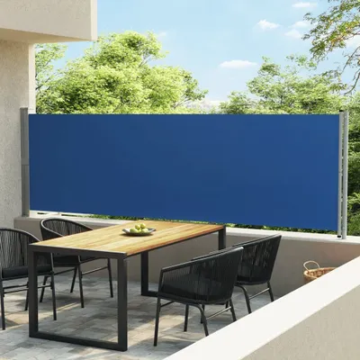 Image de Meubles Marquise latérale extensible 140x600 cm Bleu - Voile d'ombrage 313371