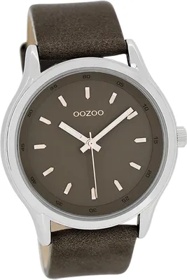Produktbild von Oozoo Leder Damen Uhr Analog Quarzuhr Armband dunkelbraun Timepieces D2UOC7439A
