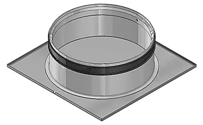 Produktbild von Zehnder Deckel mit Stutzen Revisionsöffnung DN 160 weiß