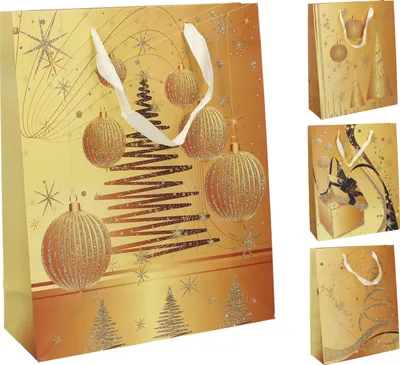 Produktbild von Geschenktüte L 30x41x12 cm Weihnachten