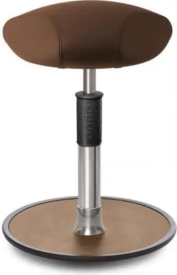 Produktbild von Sitz- Stehhocker Free Regular Triangel Boxmark Leder Braun Chrom /Natur.