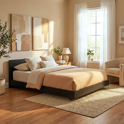 Produktbild von BETT LOFT / 140x190 + Lattenrost + Kopfteil - Schwarz