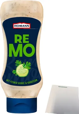 Produktbild von Homann Remoulade Sauce (430ml Flasche) + usy Block