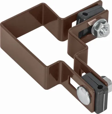 Produktbild von Eckpfostenklemme 60x40 BRAUN für Zaunpaneele