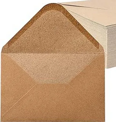 Obrázok produktu pre Kraftové obálky, 200 kusov, 130 g/m², obálky na listy, obálky