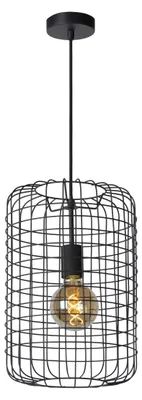 Productafbeelding van Lucide ESMEE - Hanglamp - Diameter 26 cm - 1xE27 - Zwart