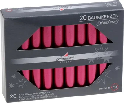 Produktbild von Baumkerzen Edelglanz Bordeaux 95 x Ø 13 mm, 20 Stück