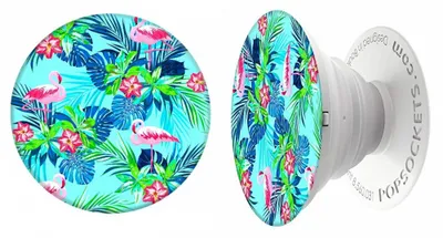 Obrázek produktu pro PopSockets Rainforest Flamingos, Čtečka e-knih, Mobilní telefon/smartphone, Tablet/UMPC, Pasivní držák, Auto, Vnitřní, Venkovní, Vícebarevný