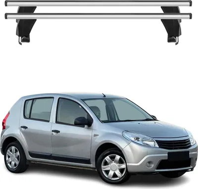 Image de Menabo Barres de toit Transversales pour Dacia Sandero 2008-2012 Alu Gris 2x ABE