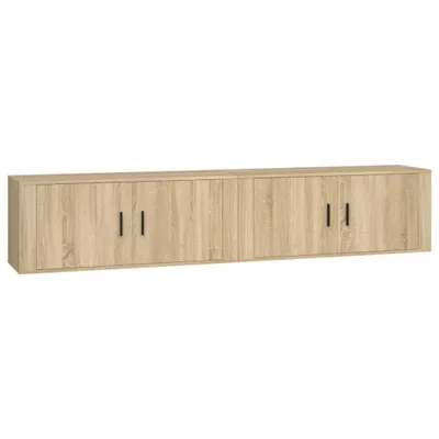 Zdjęcie produktu dla vidaXL Szafki wiszące pod TV 2 szt. dąb sonoma 100x34,5x40 cm